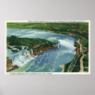 Luftaufnahme von gesamtem Niagara Falls 2 Poster
