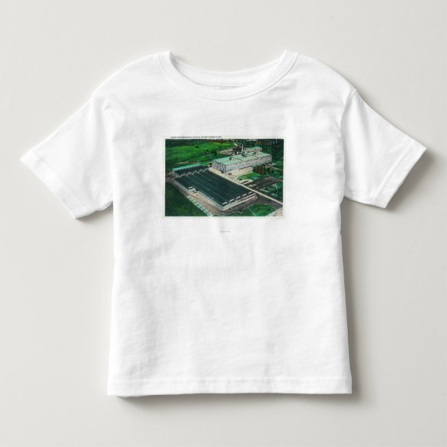Luftaufnahme von Goodyear-Zeppelin Herstellung Kleinkind T-shirt (Vorderseite)