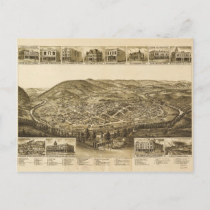 Luftaufnahme von Harriman, Tennessee (1892) Postkarte