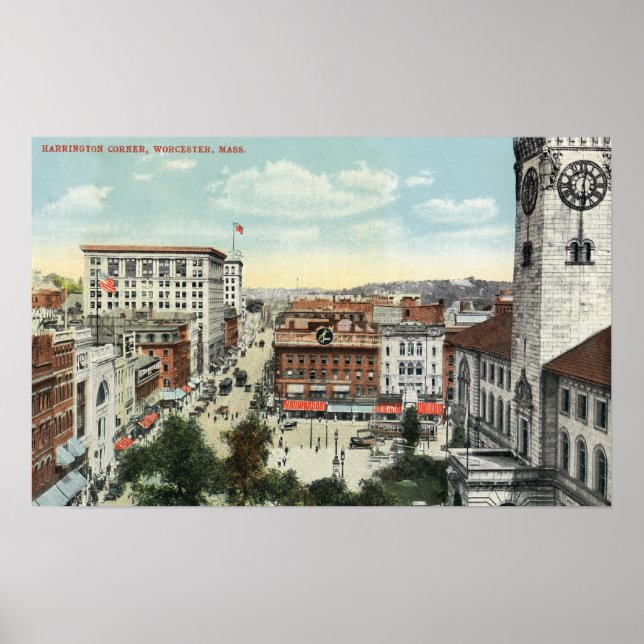 Luftaufnahme von Harrington Corner Poster (Vorne)