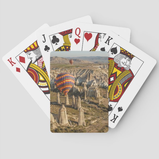 Luftaufnahme von Heißluftballonen, Kappadokien 2 Spielkarten (Rückseite)