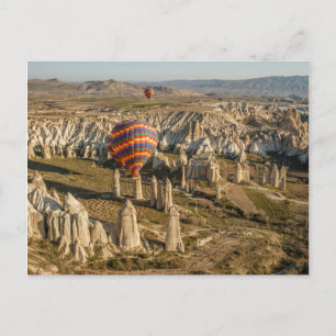 Luftaufnahme von Heißluftballons, Kappadokien 2 Postkarte