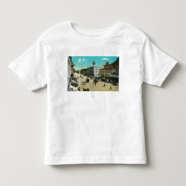 Luftaufnahme von I StreetModesto, CA Kleinkind T-shirt (Vorderseite)
