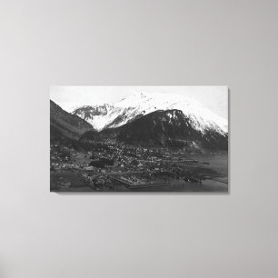 Luftaufnahme von Juneau, Alaska Fotografie Leinwanddruck