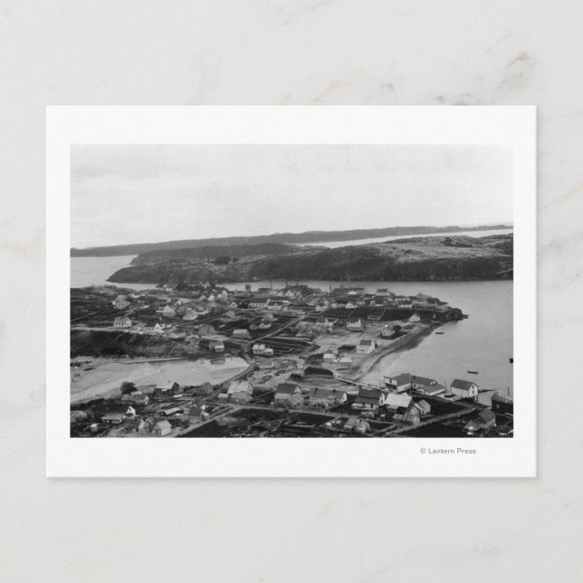 Luftaufnahme von Kodiak, Alaska-Foto Postkarte (Vorderseite)