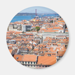 Luftaufnahme von Lissabon, Portugal Magnet