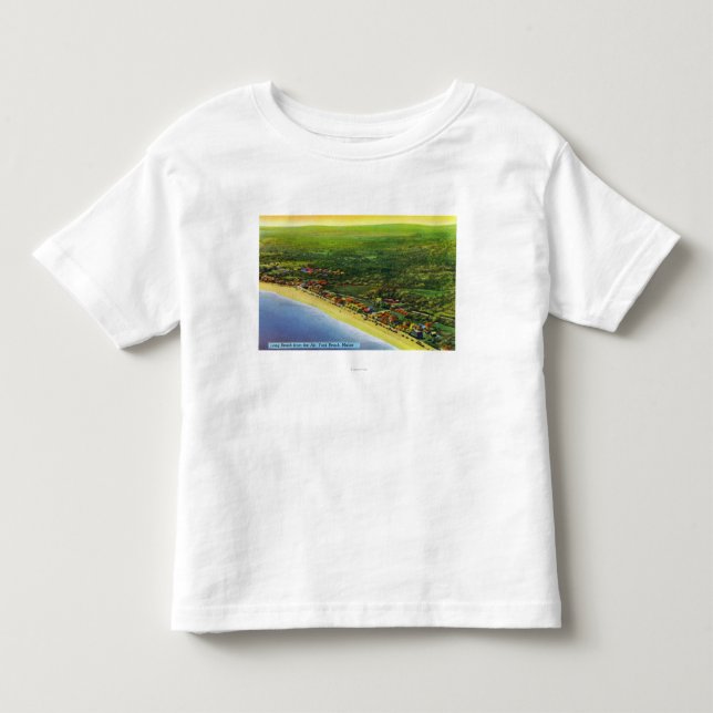 Luftaufnahme von Long Beach an York-Strand Kleinkind T-shirt (Vorderseite)