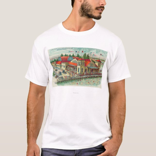 Luftaufnahme von Luna Park Caf� und Natatorium T-Shirt (Vorderseite)
