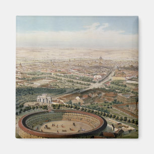 Luftaufnahme von Madrid von der Piazza de Toros Magnet