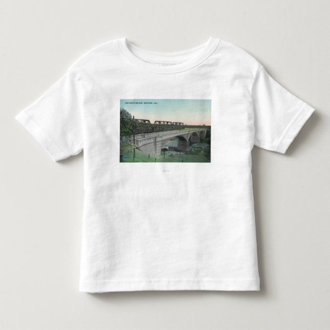 Luftaufnahme von Putah Nebenfluss BridgeWinters, Kleinkind T-shirt (Vorderseite)