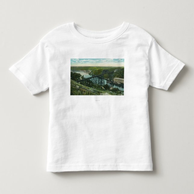 Luftaufnahme von Rondout Nebenfluss und von Wilbur Kleinkind T-shirt (Vorderseite)