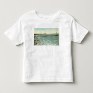 Luftaufnahme von San Mateostrand und -pier Kleinkind T-shirt