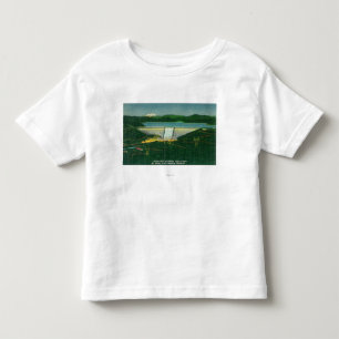 Luftaufnahme von Shasta Verdammung, See, Berg an Kleinkind T-shirt