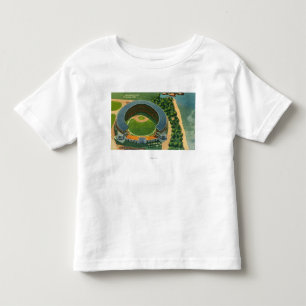 Luftaufnahme von städtischem StadiumCleveland, OH Kleinkind T-shirt