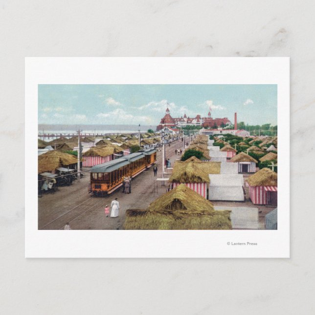 Luftaufnahme von Tent CityCoronado Beach, CA Postkarte (Vorderseite)