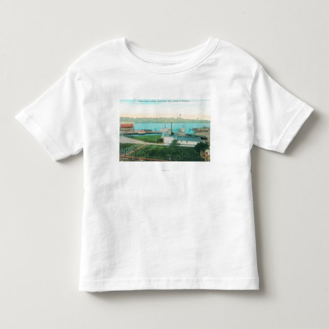 Luftaufnahme von Vallejo Ufergegend und von Stute Kleinkind T-shirt (Vorderseite)