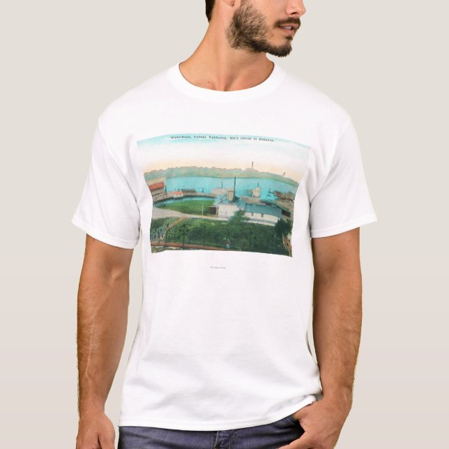 Luftaufnahme von Vallejo Ufergegend und von Stute T-Shirt (Vorderseite)