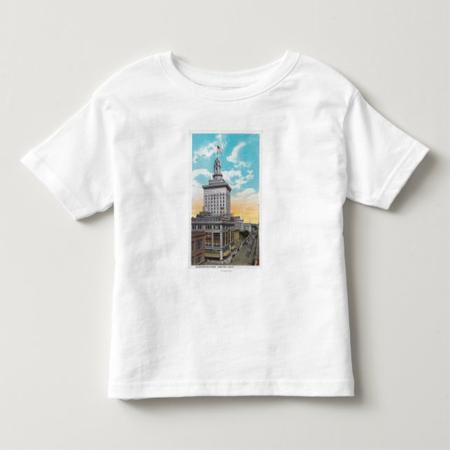 Luftaufnahme von Washington StreetOakland, CA Kleinkind T-shirt (Vorderseite)