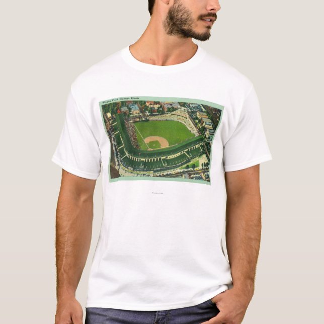 Luftaufnahme von Wrigley-Feld # von 2Chicago, IL T-Shirt (Vorderseite)