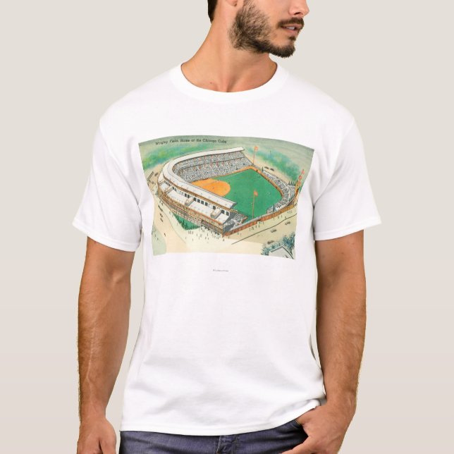 Luftaufnahme von Wrigley-Feld # von 3Chicago, IL T-Shirt (Vorderseite)