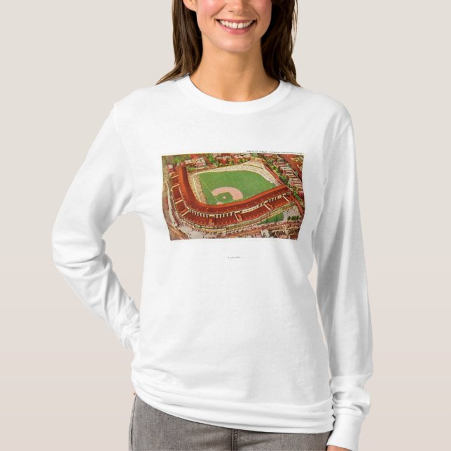Luftaufnahme von Wrigley FieldChicago, IL T-Shirt (Vorderseite)