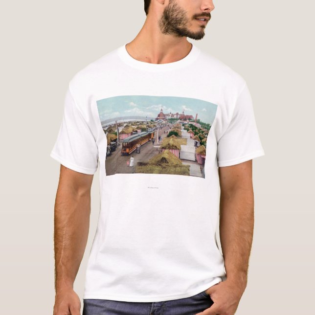 Luftaufnahme von Zelt CityCoronado Strand, CA T-Shirt (Vorderseite)