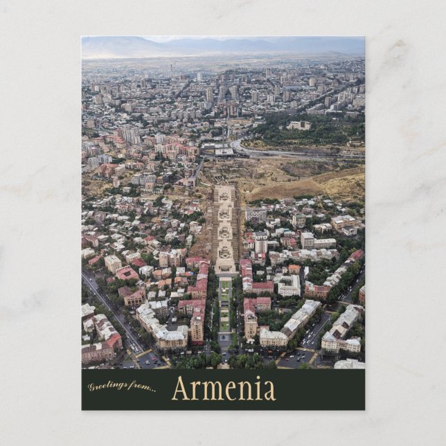 Luftaufnahme zu Jerewan Armenien Postkarte (Vorderseite)