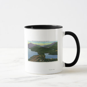 Luftaufnahme zum Plattensee und zum Mirror-See Tasse