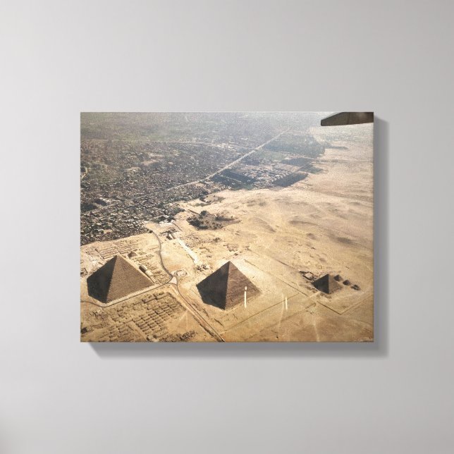 Luftaufnahmen von Pyramiden in Ägypten Leinwanddruck (Vorderseite)