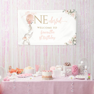 Luftballon Little Miss Onederful Girl 1. Geburtsta Banner