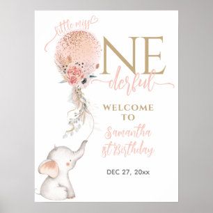 Luftballon Little Miss Onederful Girl 1. Geburtsta Poster
