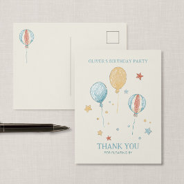 Luftballon-Träumerei-Party-Dankeskarten-Postkarte Postkarte