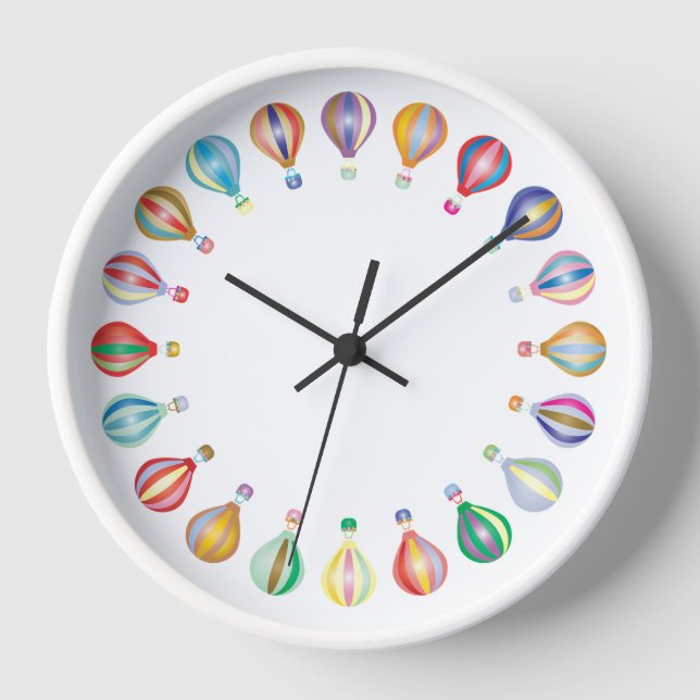 Luftballon-Wanduhr Uhr (Vorderseite)