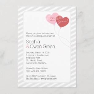 Luftballons 4,5"x6,25" Hochzeit Jubiläumseinladung Einladung