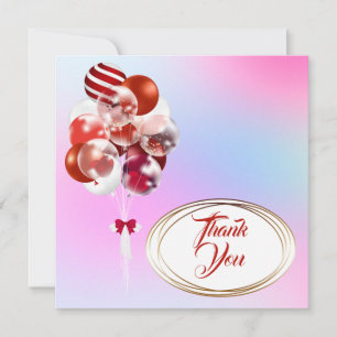 Luftballons. Dankeskarte. Personalisieren. Dankeskarte