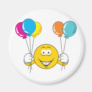 Luftballons Feier Gesicht Magnet