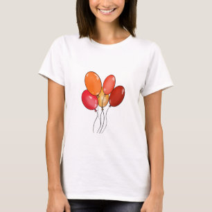 Luftballons frohe Schwingungen T-Shirt
