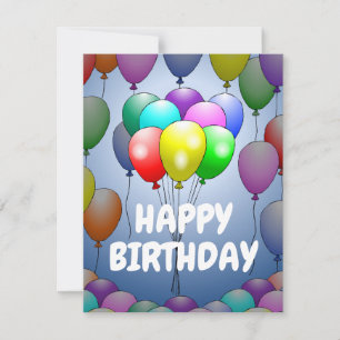 Luftballons Geburtstagskarte