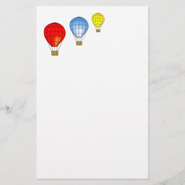 Luftballons in Farben Briefpapier (Vorderseite)