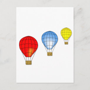 Luftballons in Farben Postkarte