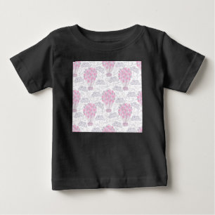 Luftballons in rosa Kinderzimmer Baby T-shirt