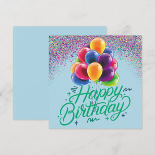 Luftballons & Konfetti Einladung