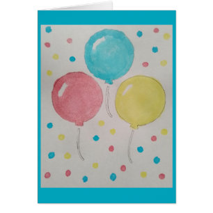 Luftballons & Konfetti-Leerkarten