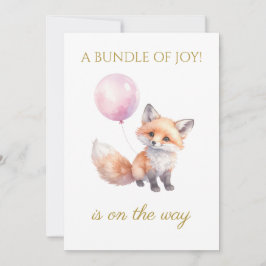 Luftballons mit benutzerdefiniertem Fuchs Einladung