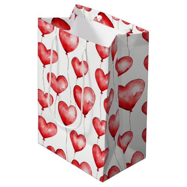 Luftballons Mittlere Geschenktüte (Vorderseite Schrägansicht)