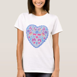 Luftballons & Süße Gingham-Herzen T-Shirt