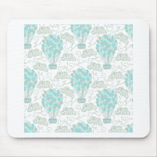 Luftballons türkisblaues Kinderzimmer Mousepad