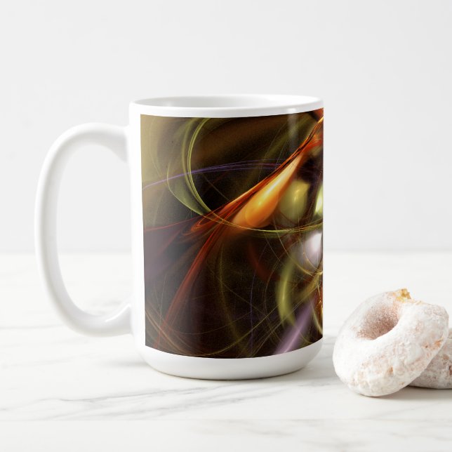 Luftballons und Bänder  Abstrakt Kaffeetasse (Mit Donut)