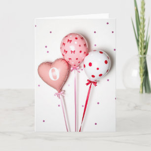 Luftballons und Schleifen Geburtstagskarte Karte