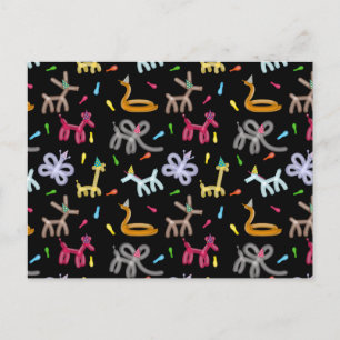 Luftballontiere Kinderparty-Thema Postkarte